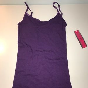 purple grip fitted tank top